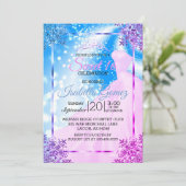 Sweet Sixteen Pink Princess Gown Einladung (Stehend Vorderseite)