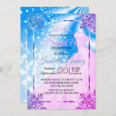 Sweet Sixteen Pink Princess Gown Einladung (Vorne/Hinten)