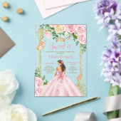 Sweet Sixteen Soft Blush Pink Crown Gold Birthday Acryleinladungen (In Situ (Hochzeit))