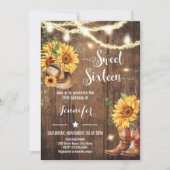 Sweet Sixteen Sunflowers Sunflowers Birthday Einladung (Vorderseite)