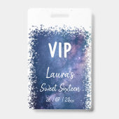 Sweet Sixteen VIP-Abzeichen Ausweis (Rückseite)