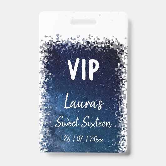 Sweet Sixteen VIP-Abzeichen Ausweis (Vorderseite)