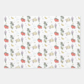 Sweet Sketched Summer Berry First Baby Dusche Geschenkpapier Set (Vorderseite 2)