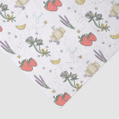 Sweet Sketched Summer Berry First Baby Dusche Seidenpapier (Detail)
