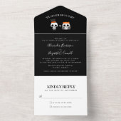 Sweet Skulls Halloween All in one Einladung (Innen Boden)