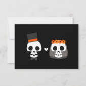 Sweet Skulls Halloween-RSVP-Karte RSVP Karte (Rückseite)