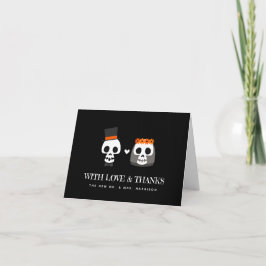 Sweet Skulls Wedding Dankeschön Card Dankeskarte