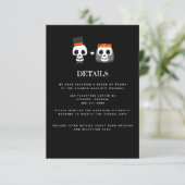 Sweet Skulls Wedding Einladungskarte (Stehend Vorderseite)