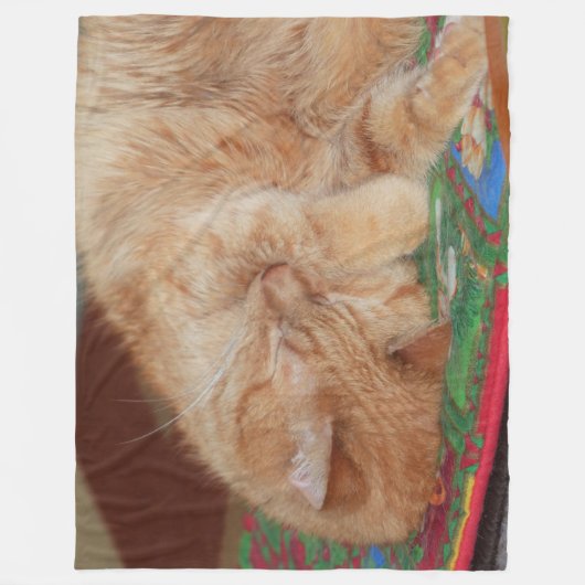 Sweet Sleeping Ginger Boy Fleecedecke (Vorderseite)