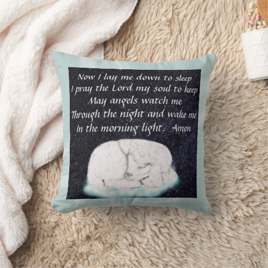 Sweet Sleeping Lamb - Jetzt lege ich mich im Gebet Kissen (Decke)