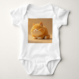 Sweet Sleeping Orange Tabby Cat – Baby Bodysuit De Baby Strampler