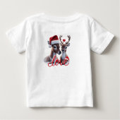 Sweet Sleeping Reindeer "Love in Every Little Step Baby T-shirt (Rückseite)
