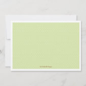 Sweet Sleepy Green Owl Neutral Baby Dusche Einladung (Rückseite)