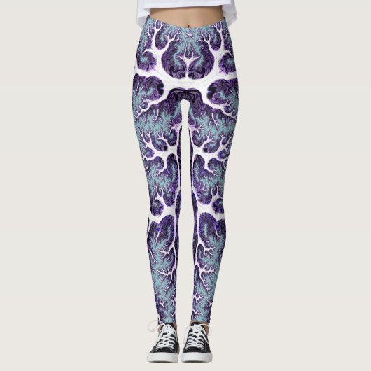 SWEET SLIMMING ~ Lila Blue White 3D ~ Leggings (Vorderseite)