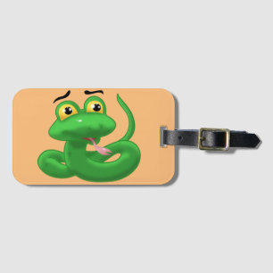 Sweet, Slithering Cartoon Schlange Gepäckanhänger