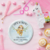 Sweet Sloth Baby Shower 7" Platten Pappteller (Party)