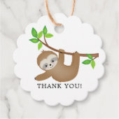 Sweet Sloth Baby Shower Gevor Geschenkmarke Geschenkanhänger (Vorderseite)