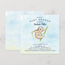 Sweet Sloth Boys Baby Dusche