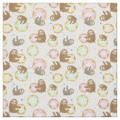 Sweet Sloth Donut Pattern Stoff (Muster)