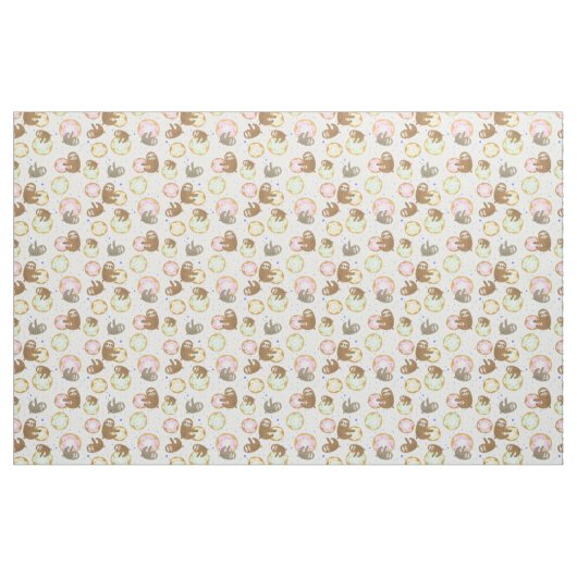Sweet Sloth Donut Pattern Stoff (Fat Quarter (45,7 x 55,9 cm))