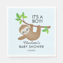 Sweet Sloth Es ist ein Baby-Duschpapier Napkins