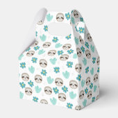 Sweet Sloth Floral Pattern Geschenkschachtel (Rückseite)