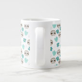 Sweet Sloth Floral Pattern Jumbo-Tasse (Rückseite)