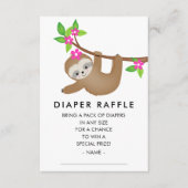 Sweet Sloth Girls Babydusche Windelwanne Begleitkarte (Vorderseite)