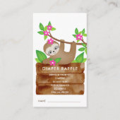 Sweet Sloth Girls Babydusche Windelwanne Begleitkarte (Vorderseite)
