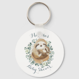 Sweet Sloth Mommy Cuddle Wreath Baby Dusche Gefall Schlüsselanhänger