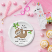 Sweet Sloth OH BABY Babydusche 7" Platten Pappteller (Party)