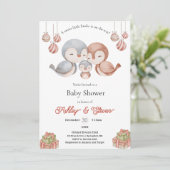 Sweet Small Birdie Baby Dusche Einladung (Stehend Vorderseite)