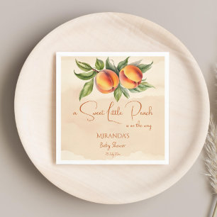 Sweet Small Peach Baby Dusche bedruckte Vorlage Serviette