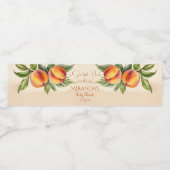 Sweet Small Peach Baby Dusche bedruckte Vorlage Wasserflaschenetikett (Einzelnes Label)