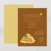 Sweet small Pumpkin Fall Baby Dusche Einladung (Vorne/Hinten)