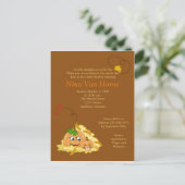 Sweet small Pumpkin Fall Baby Dusche Einladung (Stehend Vorderseite)