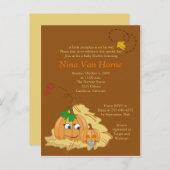 Sweet small Pumpkin Fall Baby Dusche Einladung (Vorne/Hinten)