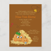 Sweet small Pumpkin Fall Baby Dusche Einladung (Vorderseite)
