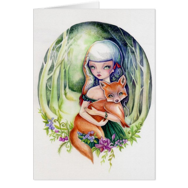 Sweet Small Red - Fuchs-leere Karte (Vorne)
