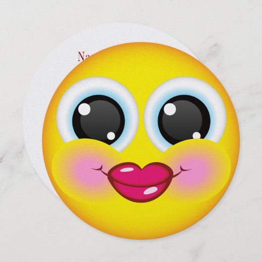 Sweet Smile Round Einladung - SRF (Vorne/Hinten)