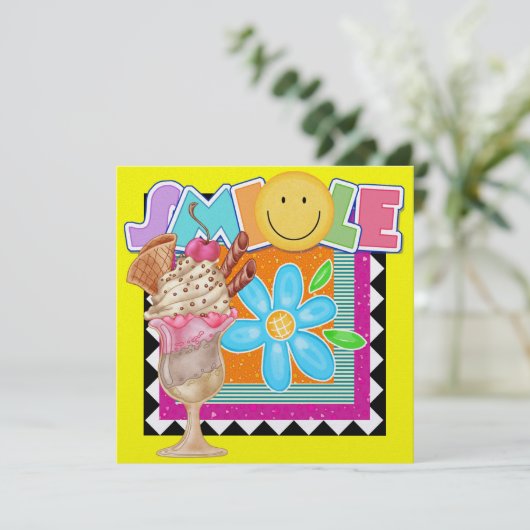 Sweet Smile! - SRF Einladung (Stehend Vorderseite)