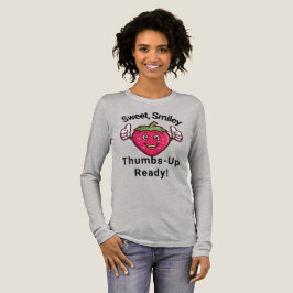 Sweet Smiley Strawberry Thumbs Up Long Sleeve T-Sh Tri-Blend Shirt