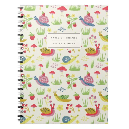 Sweet Snails Cotgcore-Notebook Notizblock (Vorderseite)