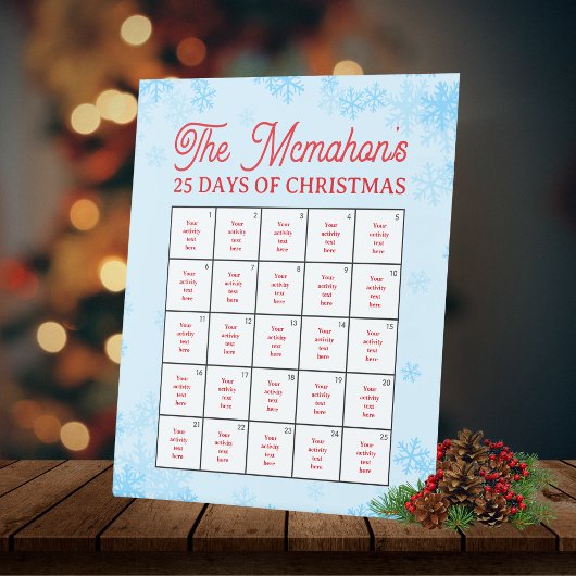 Sweet Snowflake 25 Tage Weihnachtszeit Sockelschild