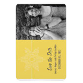 Sweet Snowflake Save the Date Magnet, Gelb Magnet (Vertikal)