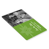Sweet Snowflake Save the Date Magnet, Green Magnet (Rechte Seite)