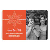 Sweet Snowflake Speichern Sie das Date Magnet, Ora Magnet (Horizontal)