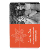 Sweet Snowflake Speichern Sie das Date Magnet, Ora Magnet (Vertikal)