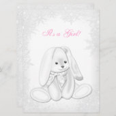 Sweet Snowflake Winter Wonderland Babydusche Einladung (Vorne/Hinten)