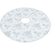 Sweet Snowflake Winter Wonderland Baumrock Polyester Weihnachtsbaumdecke (Schrägansicht)